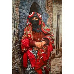 An artwork by the renowned Yemeni visual artist Adnan Juman