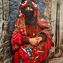 An artwork by the renowned Yemeni visual artist Adnan Juman