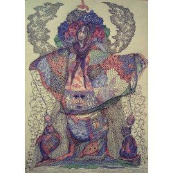 An artwork in ballpoint pen on Fabriano paper titled “Balance and Livelihood”, size 50x70 cm, by the esteemed Egyptian visual artist Hesham Makhlouf Khalaf.