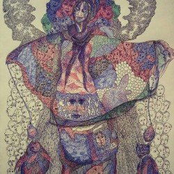 An artwork in ballpoint pen on Fabriano paper titled “Balance and Livelihood”, size 50x70 cm, by the esteemed Egyptian visual artist Hesham Makhlouf Khalaf.