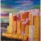 An oil painting on canvas of Shibam, Hadramout, size 50x50 cm, by the esteemed Yemeni artist Wissam Al-Ansi.