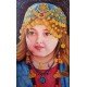 An oil painting on canvas of a Mahra girl by the renowned Yemeni artist Wissam Al-Ansi.