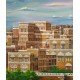 An oil painting on canvas of Old Sana'a,2 size 50x60, by the distinguished Yemeni artist Wissam Al-Ansi.