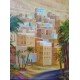 An oil painting on canvas of Seiyun by the esteemed Yemeni artist Wissam Al-Ansi.