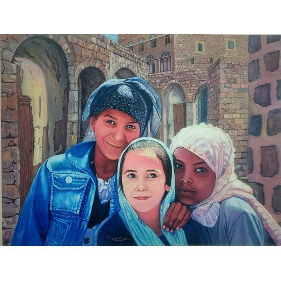 A painting by Radfan Al-Mohammadi A painting by Radfan Al-Mohammadi