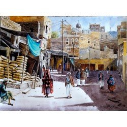 An artwork by the esteemed Yemeni visual artist Mazher Nizar.