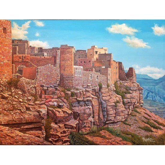 Canvas print of the Shibam Kawkaban city 120×90 cm Canvas print of the Shibam Kawkaban city 120×90 cm